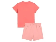 Ferskenfarvet t-shirt og shorts sæt fra Puma 686285 24 peach frost